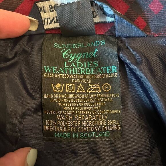 Sunderland of Scotland VintageCygnet Red & Navy Golf Rainwear sz M NWT - Picture 8 of 8